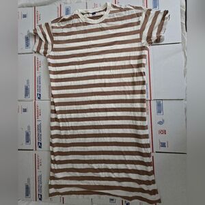 Old Navy Vintage Striped T-Shirt Midi Shift Dress,  XXL (ON7)